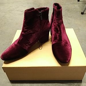 Joie oxblood velour bootie